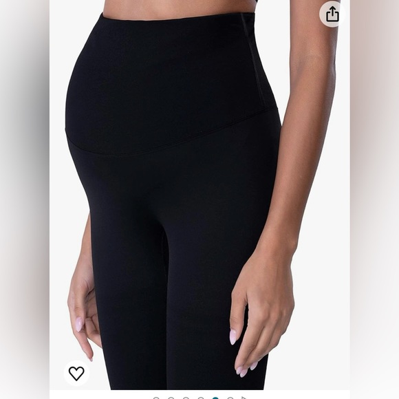 Poshdivah women’s maternity leggings over the belly pregnancy yoga pants active - Picture 5 of 6